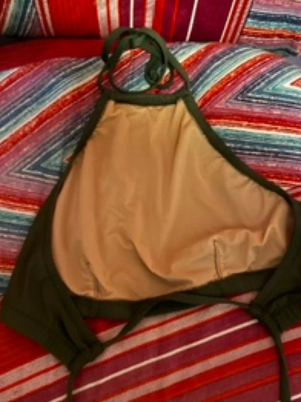 J.Crew Forrest Green Halter Swim Top, Size Small